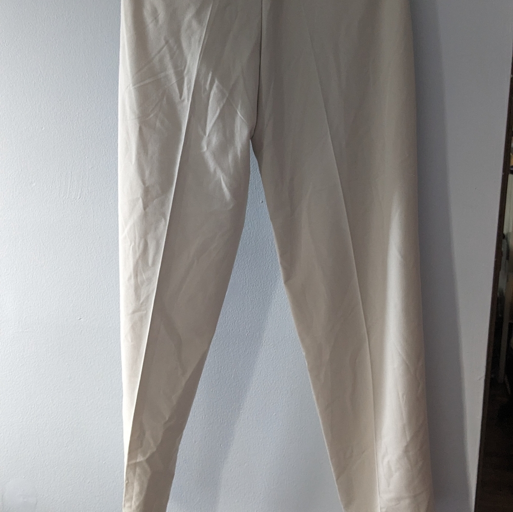 ZARA Women's High Waist BEIGE Trousers~ (NWT) Waist 29/ Inseam 30 - Picture 5 of 9
